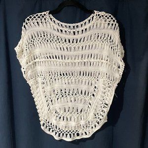 Women's Small White Crochet Pool & Beach Top